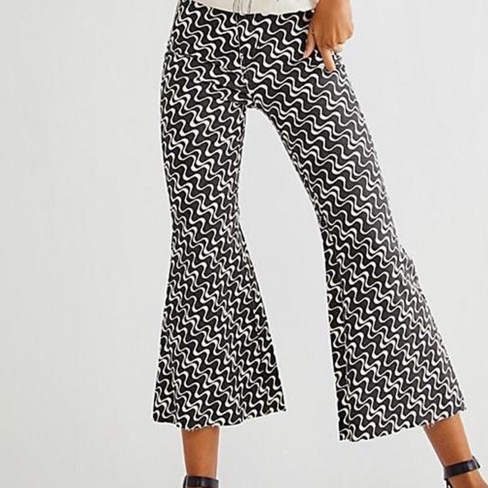 Free People Youthquake Cropped Flare Jeans